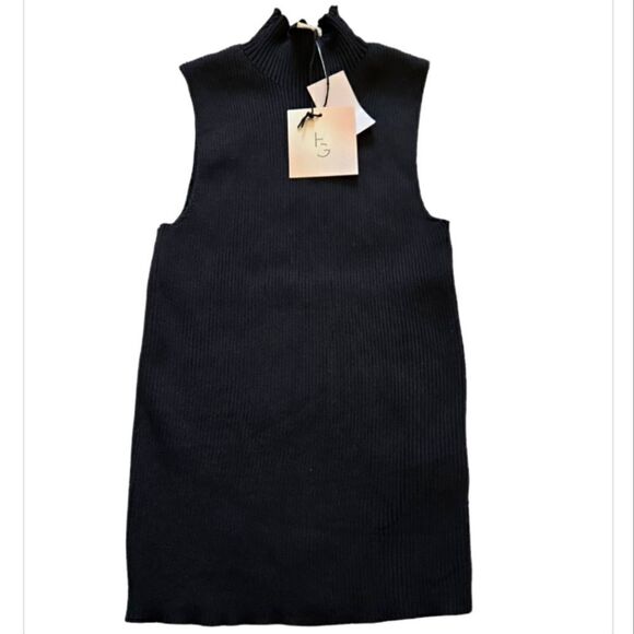 NWT HAPPILY GRAY SLEEVELESS RIBBED HIGH NECK TOP SZ.S - Picture 1 of 4